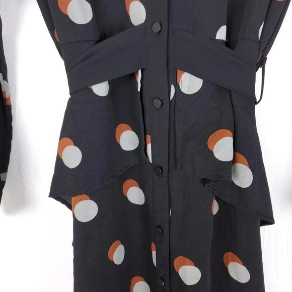 Sabié Sheer Panel Peplum Shirt Dress - Picture 5 of 12